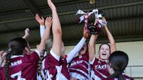 Cara Giblin and Ciara Mullins lift the Kate Moran Cup 9/5/2026