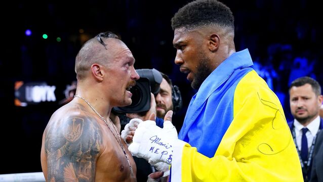 <p>Anthony Joshua (right) and Oleksandr Usyk have gone from rivals to allies (Nick Potts/PA).</p>