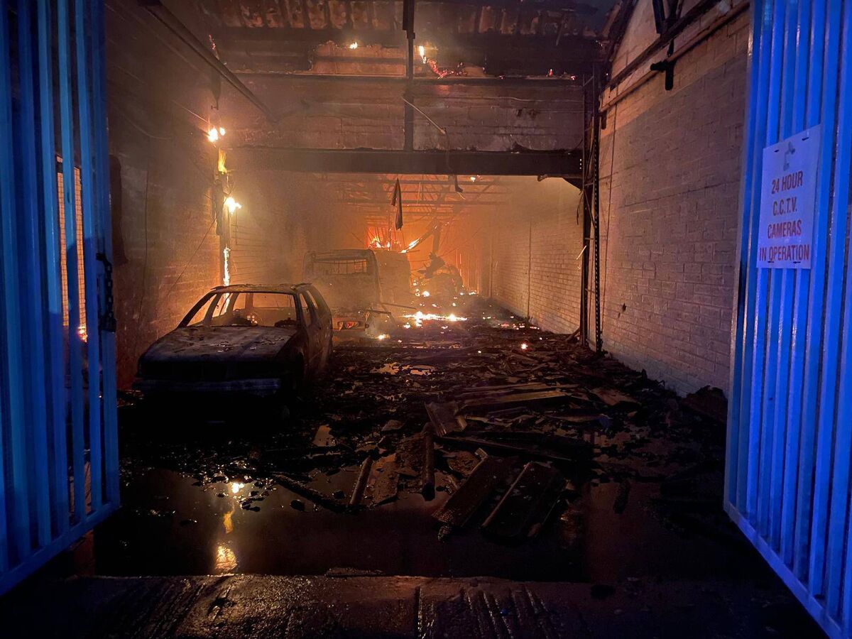 Fire at Old Jute Factory, Waterford City. Photo: Waterford City and County Council