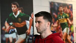 <p>Chris Óg Jones of Cork arrives before the Munster SFC final. Pic: Brendan Moran/Sportsfile</p>