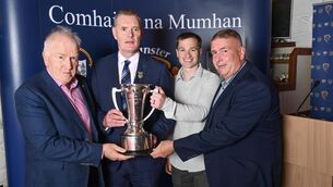 <p>Pictured at the launch of Corn Pháidí Uí Shé are</p>