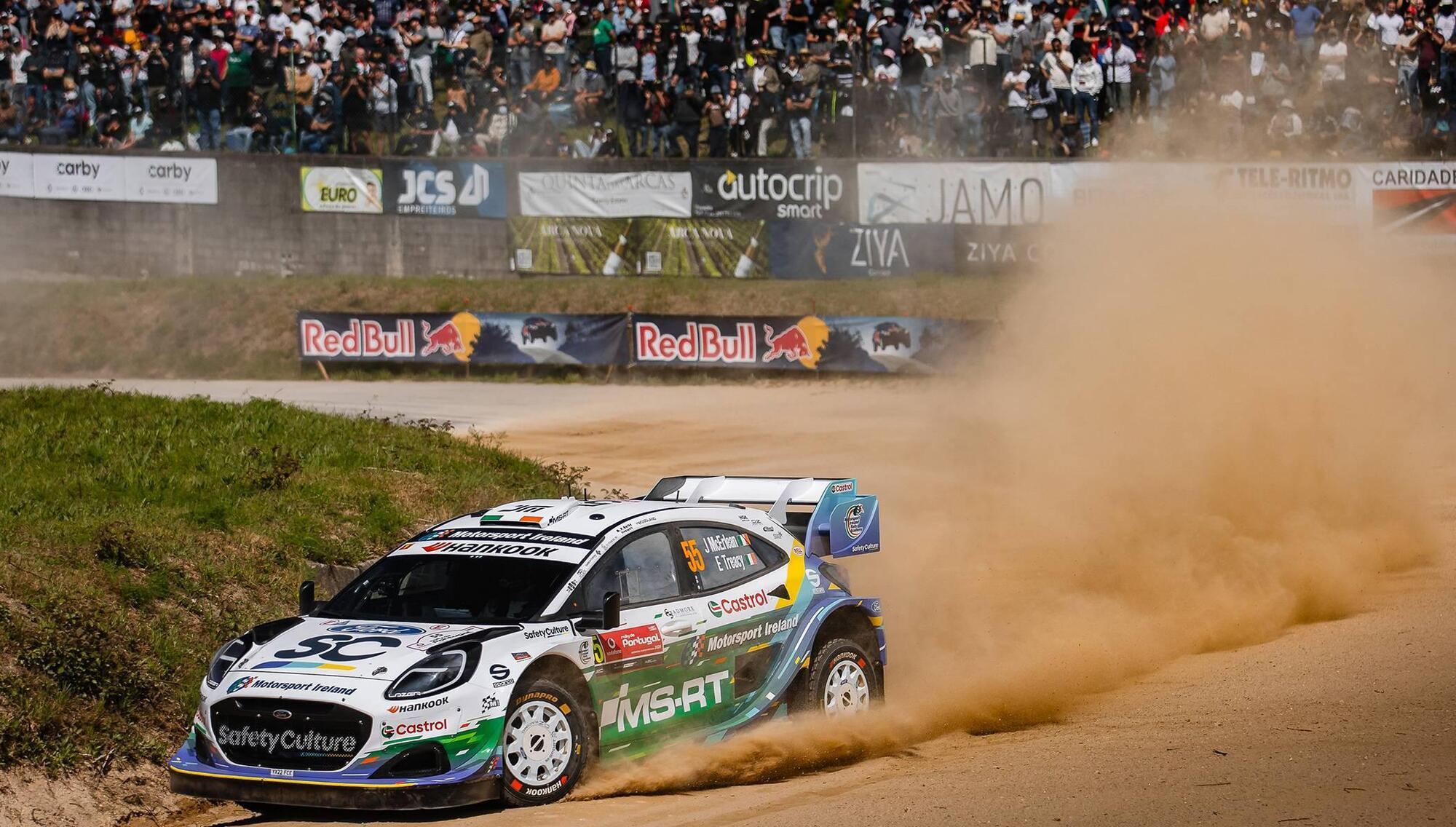 Kilrea's Josh McErlean and Killeagh's Eoin Treacy (Ford Puma Rally1) had a difficult outing Rally de Portugal, round six of the World Rally Championship in Porto, they finished 18th overrall. Picture: Szabo Attila/M-Sport Ford. 