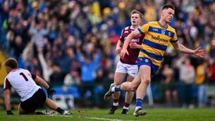 <p>THREE AND EASY: Darragh Heneghan of Roscommon after scoring his side's third goal during the Connacht GAA Football Senior Championship final match between Roscommon and Galway at King &amp; Moffatt Dr Hyde Park in Roscommon. Pic: Piaras Ó Mídheach/Sportsfile</p>
