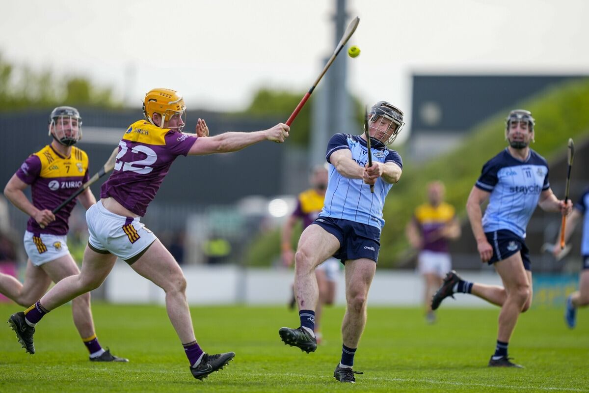 STARRY STUFF: Cian O'Sullivan of Dublin has a shot at goal during Saturday's Leinster GAA Hurling Senior Championship Round 3, Chadwicks Wexford Park. Pic: INPHO/James Lawlor