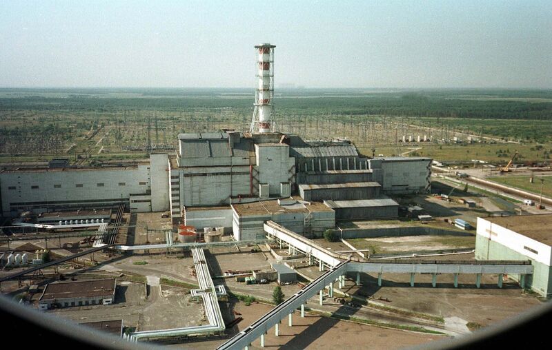 The Chornobyl nuclear power plant before it exploded in 1986 becoming, in Adi Roche's words, a 'potent and enduring metaphor for catastrophe'. File picture