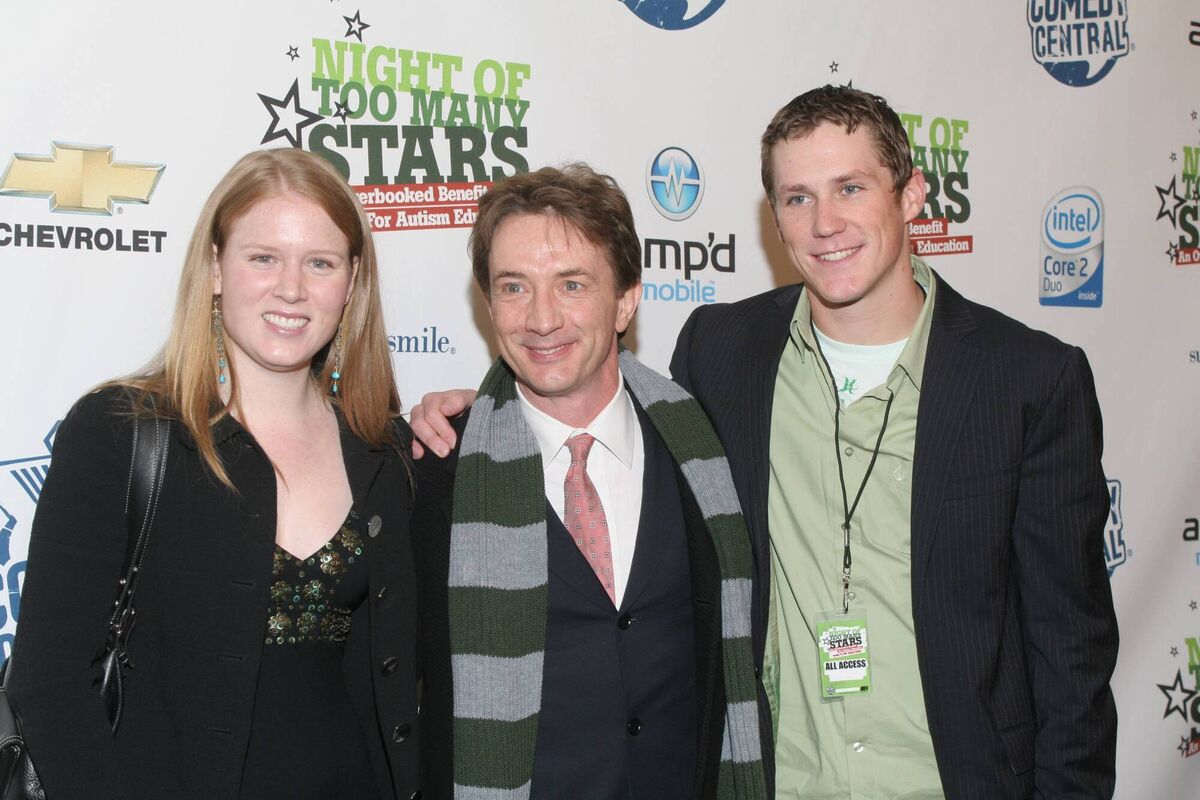 Martin Short with his children, Katherine and Oliver. Picture: Steve Azzara/Corbis via Getty Images Martin Short with his children, Katherine and Oliver. Picture: Steve Azzara/Corbis via Getty Images