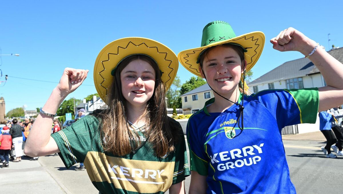 Young Kerry fans Isabella Daly and Annabelle Van Vrede. Picture: Larry Cummins Young Kerry fans Isabella Daly and Annabelle Van Vrede. Picture: Larry Cummins