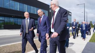 <p>Diageo CEO Dave Lewis with Taoiseach Micheál Martin and Colin O'Brien, Diageo at the official opening of the company's Littleconnell Brewery in County Kildare. Picture: Niall Carson/PA Wire</p> <p>Diageo CEO Dave Lewis with Taoiseach Micheál Martin and Colin O'Brien, Diageo at the official opening of the company's Littleconnell Brewery in County Kildare. Picture: Niall Carson/PA Wire</p>