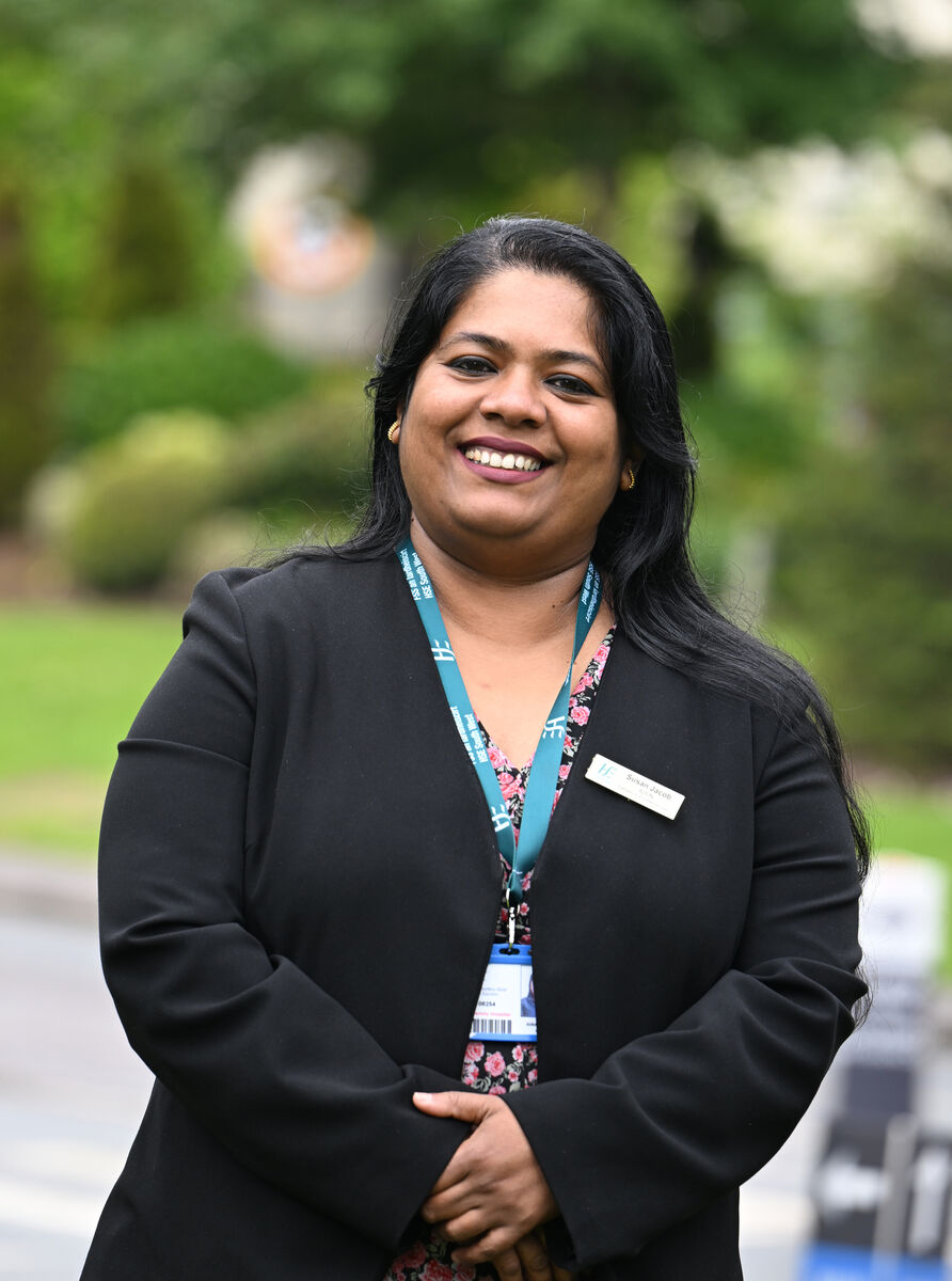 Susan Jacob: 'In my own family, I’m a nurse, as is my brother and my mum’s sister. So it seems to be in the blood.' Picture: Larry Cummins Susan Jacob: 'In my own family, I’m a nurse, as is my brother and my mum’s sister. So it seems to be in the blood.' Picture: Larry Cummins