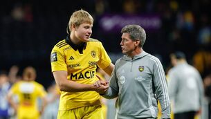 <p>GOOD JOB: La Rochelle head coach Ronan O'Gara congratulates his rookie Russian flanker Kirill Fraindt after victory over Racing 92 at the Paris La Defense Arena. Pic: Geoffroy van der Hasselt, Getty Images. </p> <p>GOOD JOB: La Rochelle head coach Ronan O'Gara congratulates his rookie Russian flanker Kirill Fraindt after victory over Racing 92 at the Paris La Defense Arena. Pic: Geoffroy van der Hasselt, Getty Images. </p>