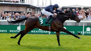 <p>Amelia Earhart and Ryan Moore win for trainer Aidan O'Brien at Chester. Pic: Healy Racing.</p>