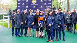 <p>Diamond Necklace and Ryan Moore win Emirates Poule d’Essai Des Pouliches for owners Coolmore and trainer Aidan O'Brien. Pic: Healy Racing.</p> <p>Diamond Necklace and Ryan Moore win Emirates Poule d’Essai Des Pouliches for owners Coolmore and trainer Aidan O'Brien. Pic: Healy Racing.</p>