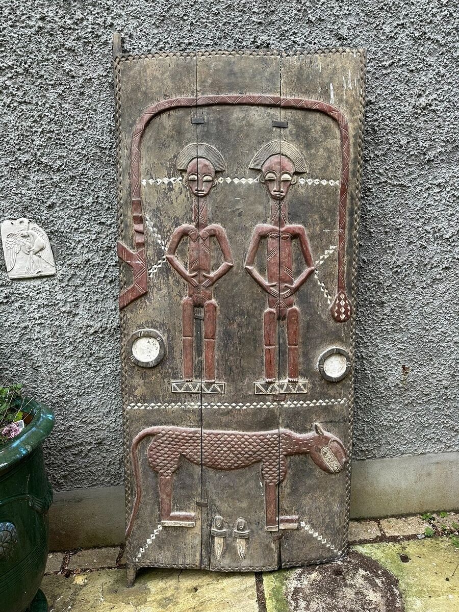 A carved door from the Baule People at Gormleys.