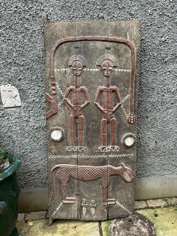 A carved door from the Baule People at Gormleys.