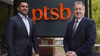 (l-r) Sat Shah, Deputy CEO of Bawag Group and Eamonn Crowley, CEO of PTSB 14th April 2026.jpg High Court appoints examiner to Cork retailer Cummins Sports