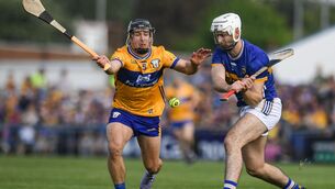 <p>ALL TO PLAY FOR: Tipperary's Craig Morgan in action against Clare's David Reidy. Pic: John Sheridan/Sportsfile</p>