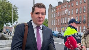 <p>Enterprise minister Peter Burke said the fire had caused ‘huge devastation’. Picture: Cillian Sherlock/PA</p>