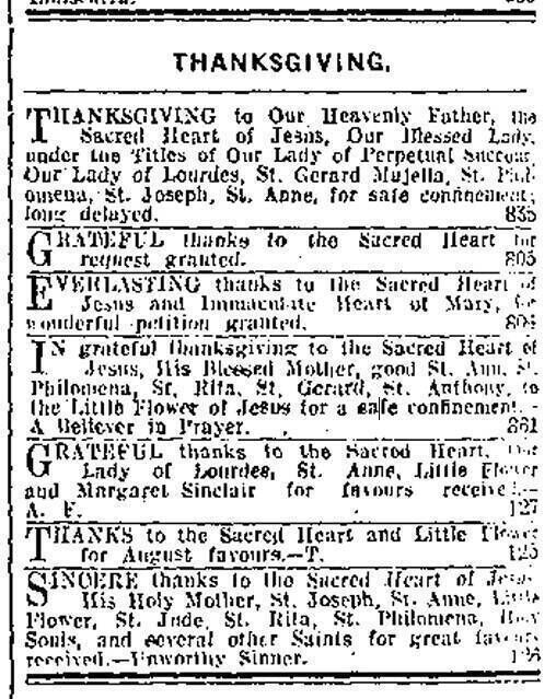 The Irish Examiner notice on October 4, 1930.