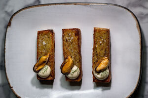 Potato rosti with anchovy mayonnaise