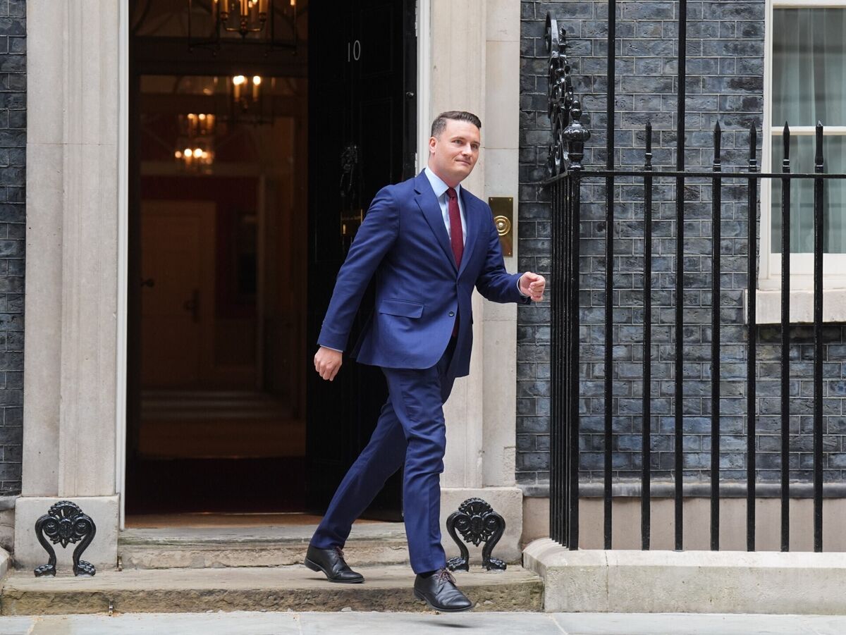 British health secretary Wes Streeting leaves number 10 Downing Street, London, after his meeting with prime minister Keir Starmer. Picture: James Manning/PA Wire British health secretary Wes Streeting leaves number 10 Downing Street, London, after his meeting with prime minister Keir Starmer. Picture: James Manning/PA Wire