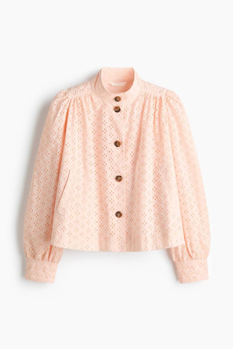 Pink Broderie Anglaise Jacket, €54.99, H&amp;M.