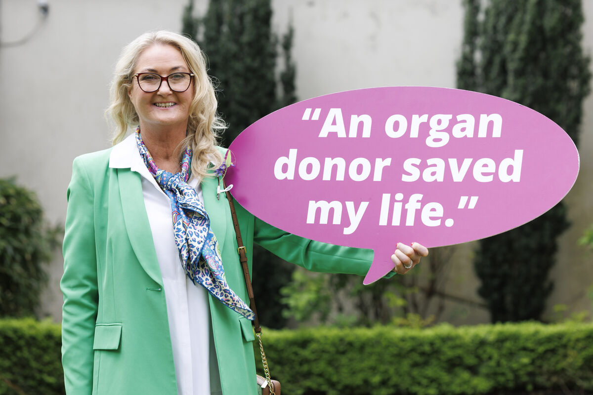 Irene McGrath from Clasheen, Co Cork, a double lung transplant recipient at the Mater Hospital five years ago.