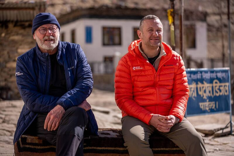Liam Cunningham and PJ Gallagher in Nepal Picture: RTE/Uncharted.
