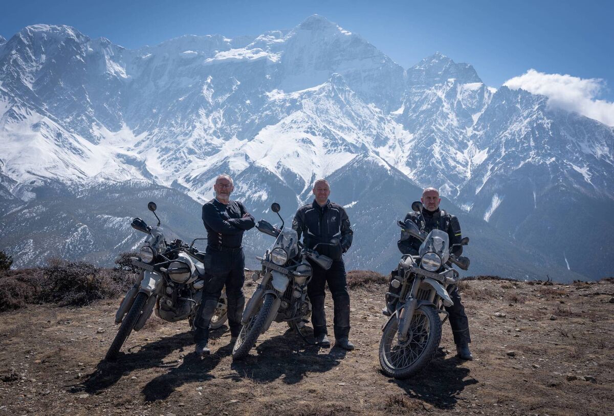 Liam Cunningham, PJ Gallagher and Ray Goggins in Nepal. Picture: RTE/Uncharted.
