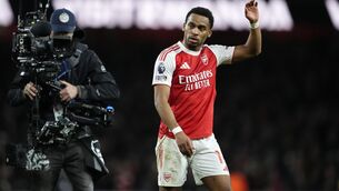 <p>RACE AGAINST TIME: Arsenal's Jurrien Timber is hoping to win his Champions League fitness fight. Pic: Nick Potts/PA Wire.</p>