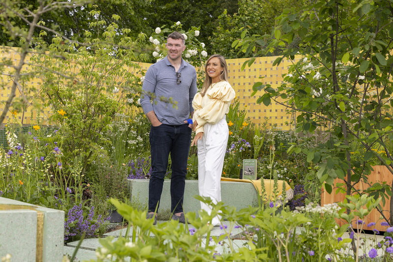 Peter O’Mahony and his wife Jessica at Bloom last year. Picture: Jason Clarke