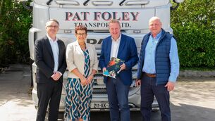 <p>Launching ifac’s inaugural Family Business Report were John Donoghue, ifac CEO; Mary Foley, ifac client and owner of Pat Foley Transport Ltd, Kilkenny; James Farrell, Head of SME at ifac; and Pat Foley, ifac client and owner of Pat Foley Transport Ltd.</p>
