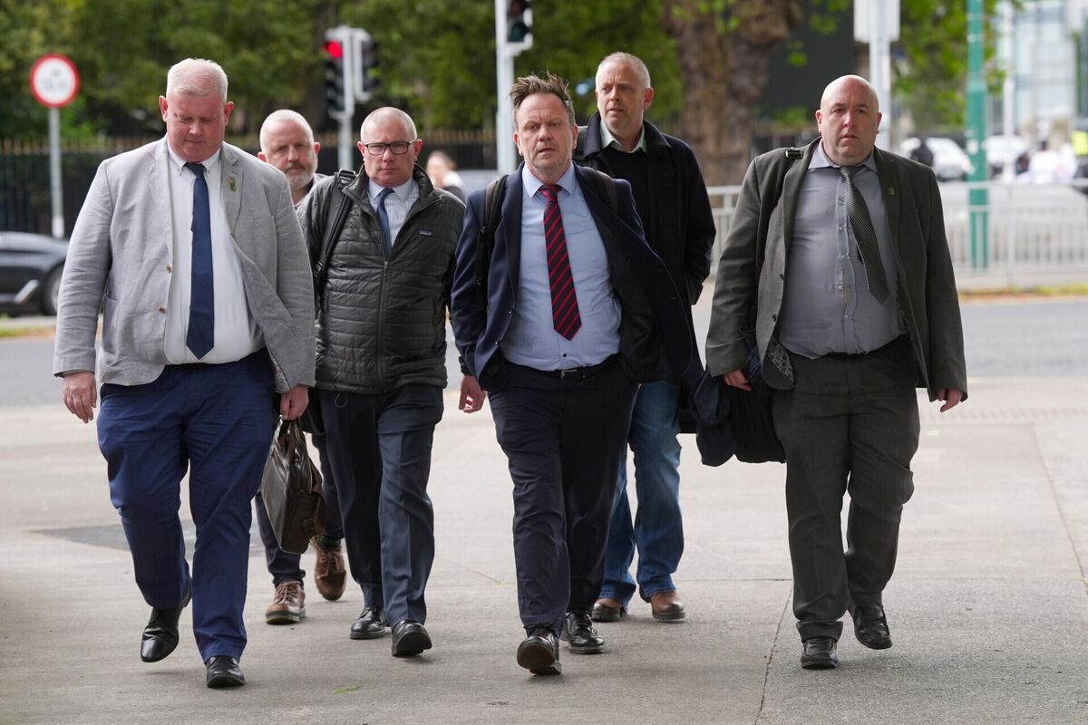 Siptu Ambulance Sector Organiser, John McCamley (right) and union leaders arriving at the Labour Court in Dublin, where Siptu and Unite unions representing striking paramedics are meeting with the Health Service Executive over the ambulance strike. Picture date: Thursday May 14, 2026. PA Photo. Photo credit should read: Brian Lawless/PA Wire Siptu Ambulance Sector Organiser, John McCamley (right) and union leaders arriving at the Labour Court in Dublin, where Siptu and Unite unions representing striking paramedics are meeting with the Health Service Executive over the ambulance strike. Picture date: Thursday May 14, 2026. PA Photo. Photo credit should read: Brian Lawless/PA Wire
