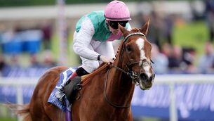 <p>Item ridden by Colin Keane on their way to winning the Al Basti Equiworld Dubai Dante Stakes at York Racecourse. Picture: Mike Egerton/PA Wire. </p> <p>Item ridden by Colin Keane on their way to winning the Al Basti Equiworld Dubai Dante Stakes at York Racecourse. Picture: Mike Egerton/PA Wire. </p>