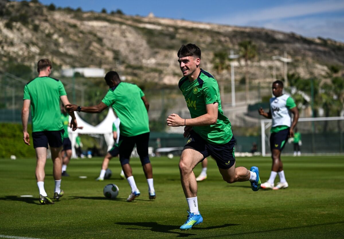 Andrew Moran during a Republic of Ireland training session. Pic: Stephen McCarthy/Sportsfile Andrew Moran during a Republic of Ireland training session. Pic: Stephen McCarthy/Sportsfile