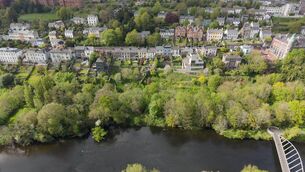 <p>Carriglee is in a row of Sunday's Well homes with views across the River Lee to the Cricket Grounds and tennis club.</p>
