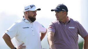 <p>Shane Lowry of Ireland and Padraig Harrington of Ireland. When Lowry found an opening bogey he may have feared he too was going to be sent screeching out onto the same route 74 where his compatriots had sputtered.</p>