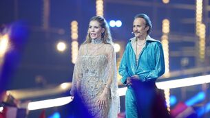 <p>Presenters Victoria Swarovski and Michael Ostrowski during the second semi-final for the Eurovision Song Contest. Picture: Ian West/PA Wire.</p>
