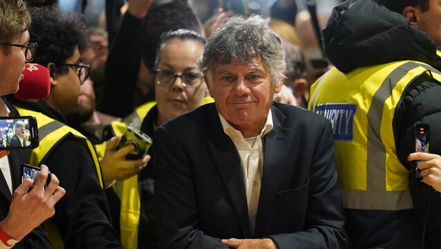 <p>Gerry Hutch at the RDS for the 2024 general election count.</p>
