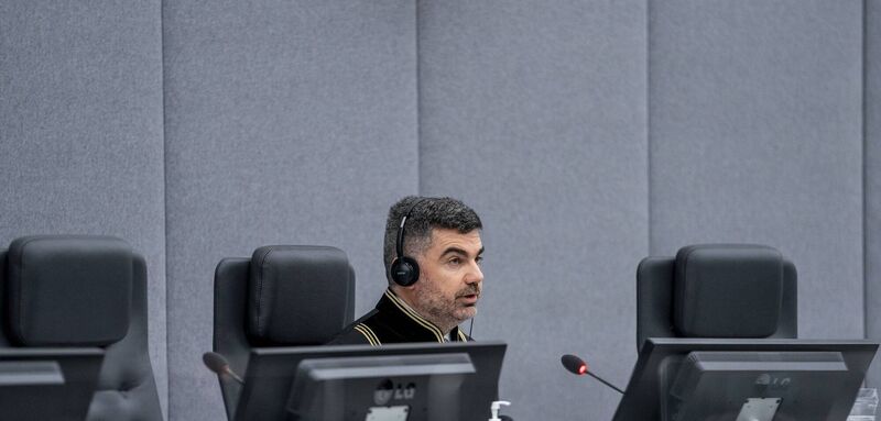 French Judge Nicolas Guillou presides at the war crimes court in The Hague in 2020. He is still prey to the debilitating sanctions from the US administration. File photo: Jerry Lampen / various sources / AFP French Judge Nicolas Guillou presides at the war crimes court in The Hague in 2020. He is still prey to the debilitating sanctions from the US administration. File photo: Jerry Lampen / various sources / AFP