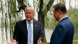 <p>The Chinese president, right, welcomed the US president, left, to his official residence for their final engagement of the visit (Evan Vucci/Pool Photo via AP)</p> <p>The Chinese president, right, welcomed the US president, left, to his official residence for their final engagement of the visit (Evan Vucci/Pool Photo via AP)</p>