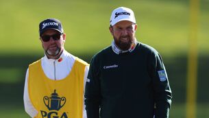 <p>The 17th, the eighth hole of his second round at the PGA Championship, was one to forget for Shane Lowry. Pic: Richard Heathcote/Getty Images)</p>