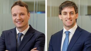 <p>Barry Noonan and Conor McEneaney, partners with law firm DLA Piper. </p>