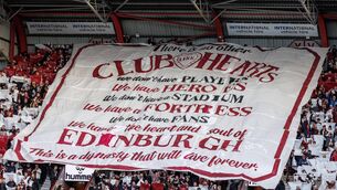 <p>CLEAR EYES, FULL HEARTS: Hearts banner ahead of kick off during the week. Pic: WM Sport Media/Getty Images)</p> <p>CLEAR EYES, FULL HEARTS: Hearts banner ahead of kick off during the week. Pic: WM Sport Media/Getty Images)</p>