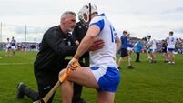 Peter Queally with Dessie Hutchinson at the end of the game 26/4/2026