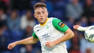 <p>Ryan Kelliher scored a 13th minute equaliser for Kerry against Wexford. Pic: Michael P Ryan/Sportsfile</p>