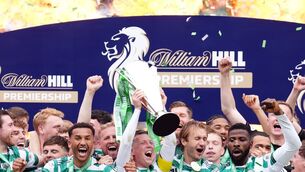 <p>SILVER LINING: Celtic's Callum McGregor with the Scottish Premier League trophy following his side's title deciding match against Heart of Midlothian at Celtic Park. Pic: Andrew Milligan/PA Wire.</p> <p>SILVER LINING: Celtic's Callum McGregor with the Scottish Premier League trophy following his side's title deciding match against Heart of Midlothian at Celtic Park. Pic: Andrew Milligan/PA Wire.</p>