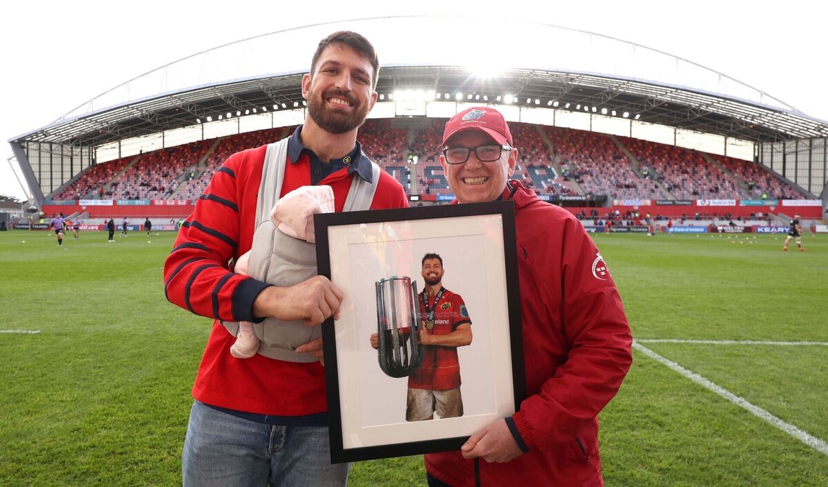 Munster's Jean Kleyn is presented a photo ahead of the match. Pic: ©INPHO/Dan Clohessy Munster's Jean Kleyn is presented a photo ahead of the match. Pic: ©INPHO/Dan Clohessy