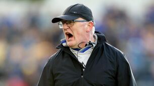 <p>RESPONSE: Clare Manager Brian Lohan during the game. Pic: ©INPHO/Laszlo Geczo.</p>