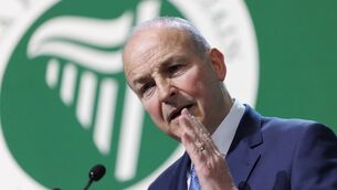 <p>Micheál Martin was speaking to RTÉ after Fianna Fáil's 100th ard fheis. Picture Conor McCabe<br>
                <br> </p>
