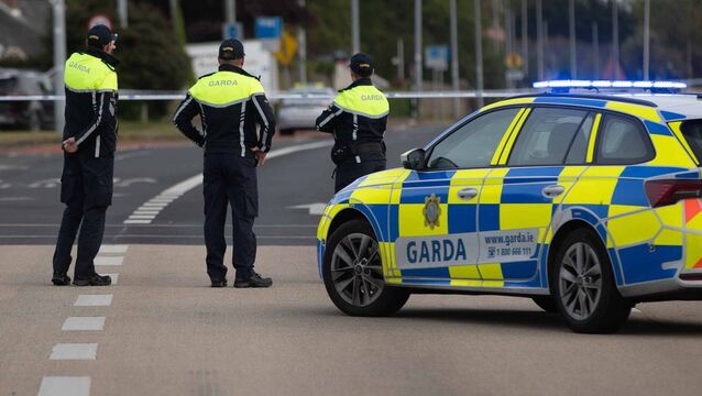 <p>17/05/26 - Gardaí remained at the scene of a fatal road traffic collision on the N11 Bray Road in Loughlinstown, Dublin, after a female pedestrian in her 20s died following a collision with a car late on Saturday night. Photo: Damien Storan.</p>